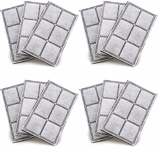 Nispira Premium Charcoal Water Filter Replacement Compatible with Drinkwell Platium Pet Fountain - 12 Packs