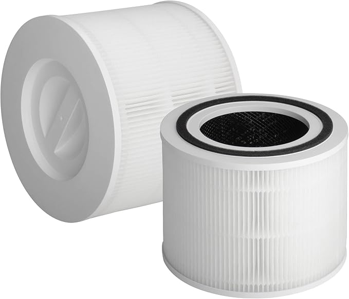 Core 300 Air Purifier Replacement HEPA Filter （3-in-1 Balance）for LEVOIT Core 300-P/300S, H13 True HEPA + Activated Carbon, 99.97% Dust Pollen Pet Dander Smoke, 2 Pack (white)