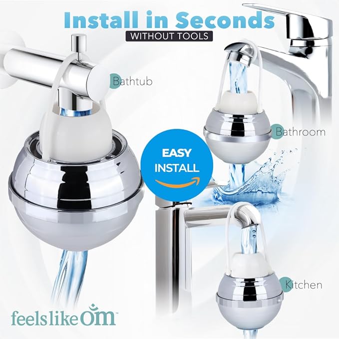 Advanced Bathtub Water Filter - 10-Stage Filtration - Bath Filter for Tub Faucet - Bath Filter Reduces Chlorine & Heavy Metals, Balances pH, Infuses Vitamin C - BPA-Free - Easy Install