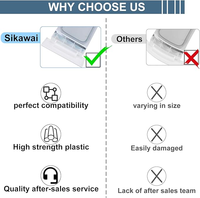 W10717210 Dryer Lint Filter Case Screen Replacement Compatible with whirl-pool, ken-more-Repalce 348846, 348851, 689465, 8557857, 8557882, 8558463, 8559787, 8565972, etc by Sikawai