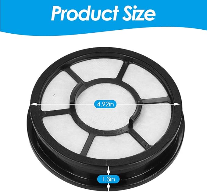 2 Pack HEPA Vacuum Filter Fit for Black+Decker Air Swivel Cleaners BDASV101 BDASV102 BDASV103 BDASV104 BDASL201 BDASL202 BDASP103 Models