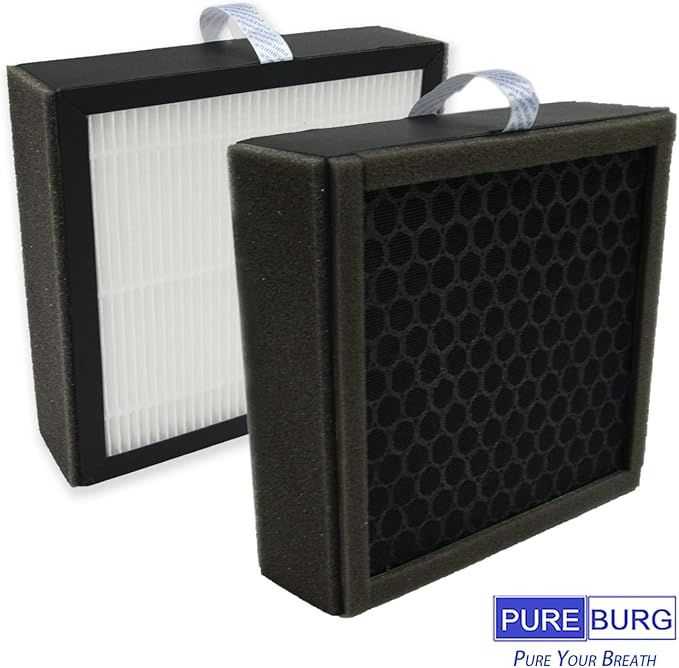PUREBURG Replacement Filter Compatible with Tenergy Sorbi DH02 Dehumidifier Air Purifier 2-in-1(1000ML) & Afloia Q8 & Honati Hysure Q7,3-Pack H13 HEPA + Activated Carbon Version