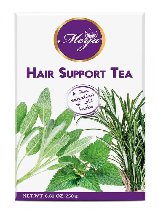 Merja Herbs Hair Support Tea - Anti hair fall & strengthening - Mediterranean Loose - Caffeine Free - 100% Natural & Premium Quality 250gr 8.82 oz