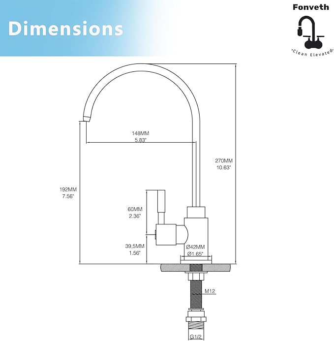 Drinking Water Faucet, Reverse Osmosis Brushed Gold Single Handle Solid Brass Kitchen Bar Sink Drinking Water Faucet Filtration Non-Air Gap Non-Air Gap