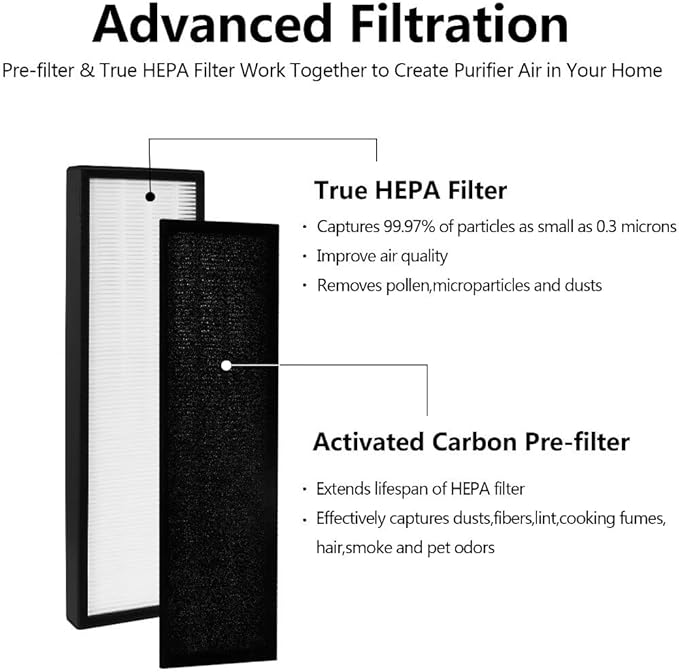 Universal Air Cleaner Carbon FLT5000 HEPA Replacement Filter C Compatible with G-guardian Air Purifier AC5000 AC5000E AC5250PT AC5350B AC5350BCA AC5350W AC5300B and More
