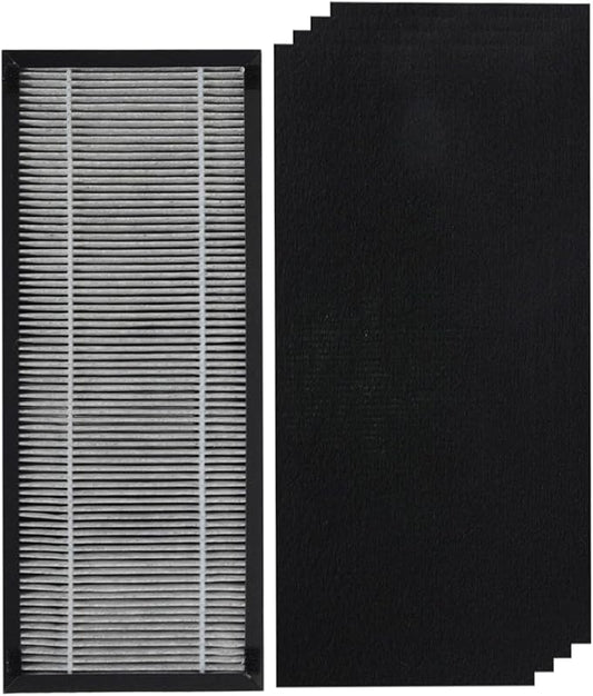 PUREBURG AK45510 Replacement Filter Set Compatible with Oreck WK15500B AIR REFRESH Air Purifier & Humidifier 2-IN-1 Type AK,HEPA + 4 Activated Carbon Pre-Filters