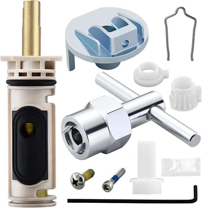 1222 Cartridge Kit for Moen 1222 Replacement Cartridge with Removal Tool 104421 and Handle Adapter 116653, for Moen Posi Temp Shower Repair