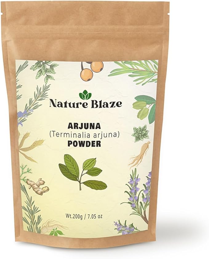 Nature Blaze Arjuna Powder | Terminalia Arjuna | Finely Ground Botanical Powder | No Additives, Preservatives, or Fillers | Traditional Ingredient | 200Gm / 7.0 Ounce