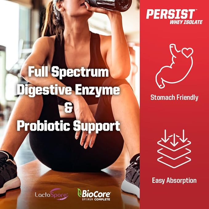 Undefined Nutrition Persist Whey Isolate by Brian Shaw - 24g Protein, 30 Servings – Supports Recovery, Strength & Performance - Gluten Free, Fast Absorbing (2.18lbs, Chocolate Brownie)