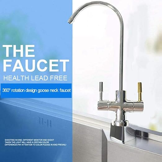 Double Holes Sink Faucet Tap Drinking Water Filter 2-Handle Kitchen Sink Faucet Chrome Reverse Osmosis