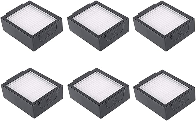 Fuyoda 6 Pack Upright Filters Replacement Compatible with irobot Roomba E&I Series E5(5150) E6(6198) i3(3150) i3+(3550) i4(4150) i4+ i6 i6+(6550) i7(7150) i7+(7550) i8 i8+ Plus Robot Vacuums