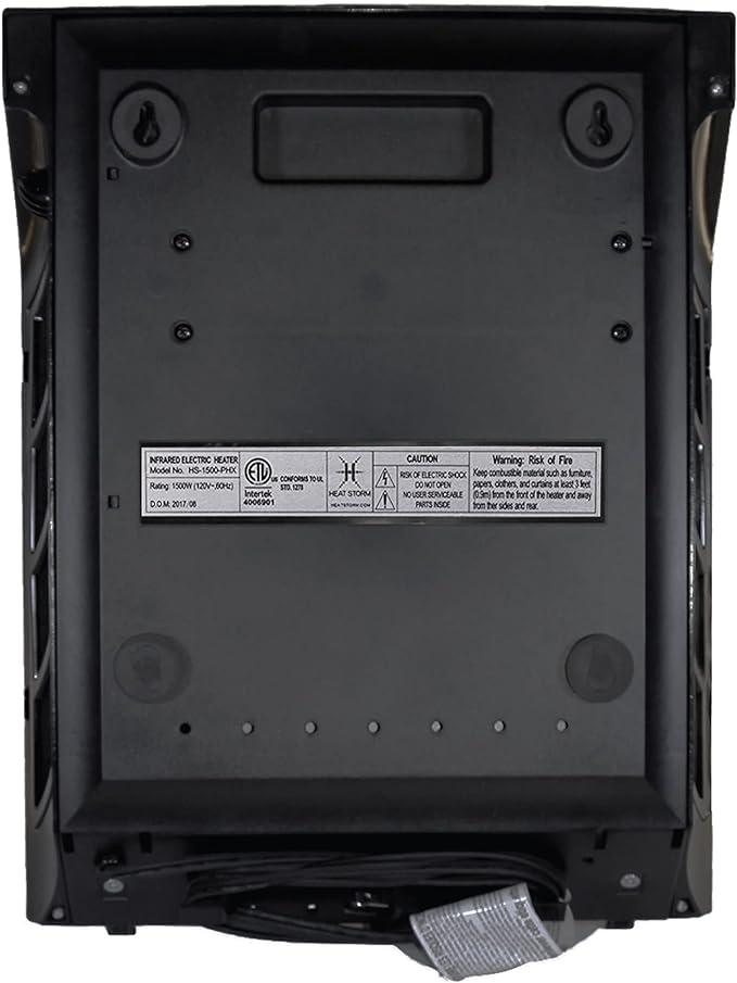 Heat Storm Wall Gray HS-1000-WX Deluxe Indoor Infrared Space Saving-1000 Watts-Remote Control-Home & Office Heater-Safe to Touch Grill, 13x4x17