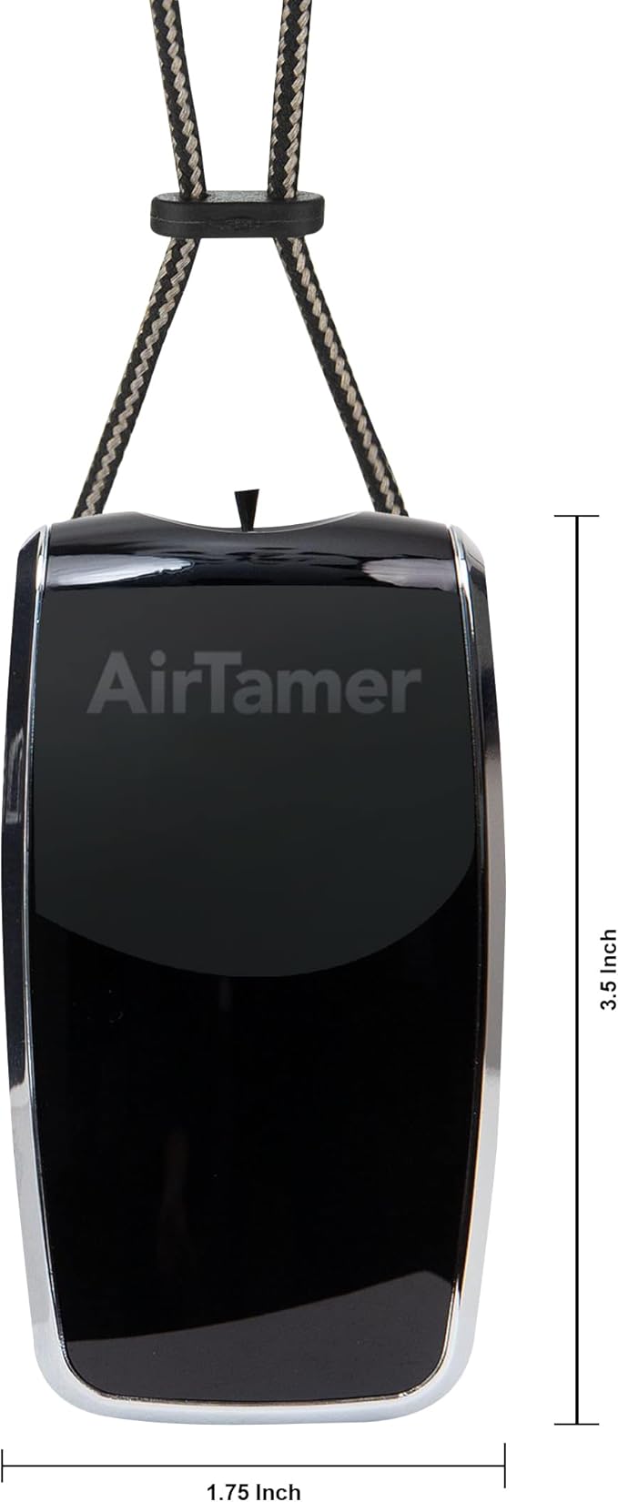 AirTamer A320 Rechargeable Personal Air Purifier, Proven Performance, Virus and Pollutant Tested*, Black with Leather Travel Case
