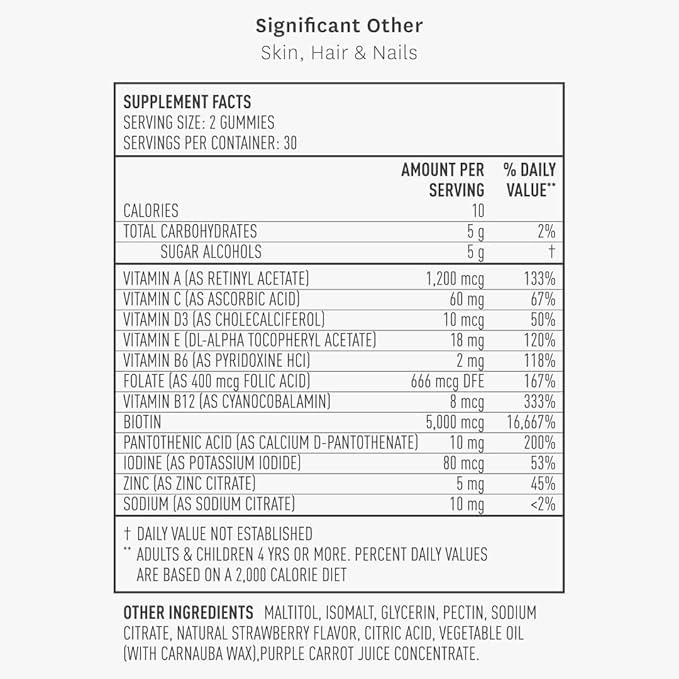 Better Not Younger Power Within Skin & Scalp Collagen Dietary Supplement and Significant Other Hair, Skin, & Nails Dietary Supplement Bundle, Gluten-Free Chewable Gummies