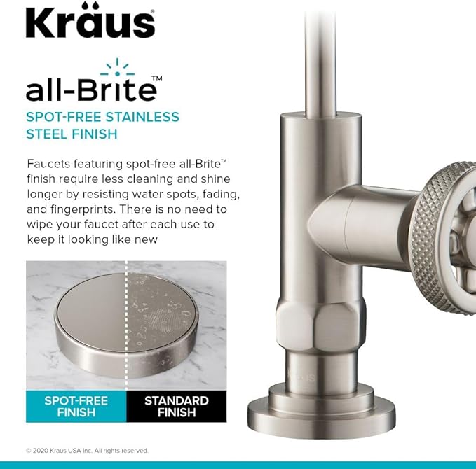 KRAUS Urbix 100% Lead-Free Kitchen Water Filter Faucet in Spot Free Stainless Steel, FF-101SFS