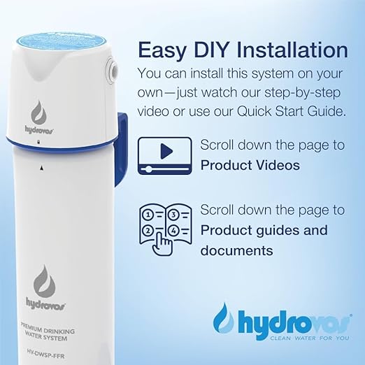 DWSS Under Sink Water Filter for RV, NSF 53 Certified Removes Microplastics, Reduces Cysts, Chlorine, Under Counter Water Filtration System for Kitchen, Bathroom