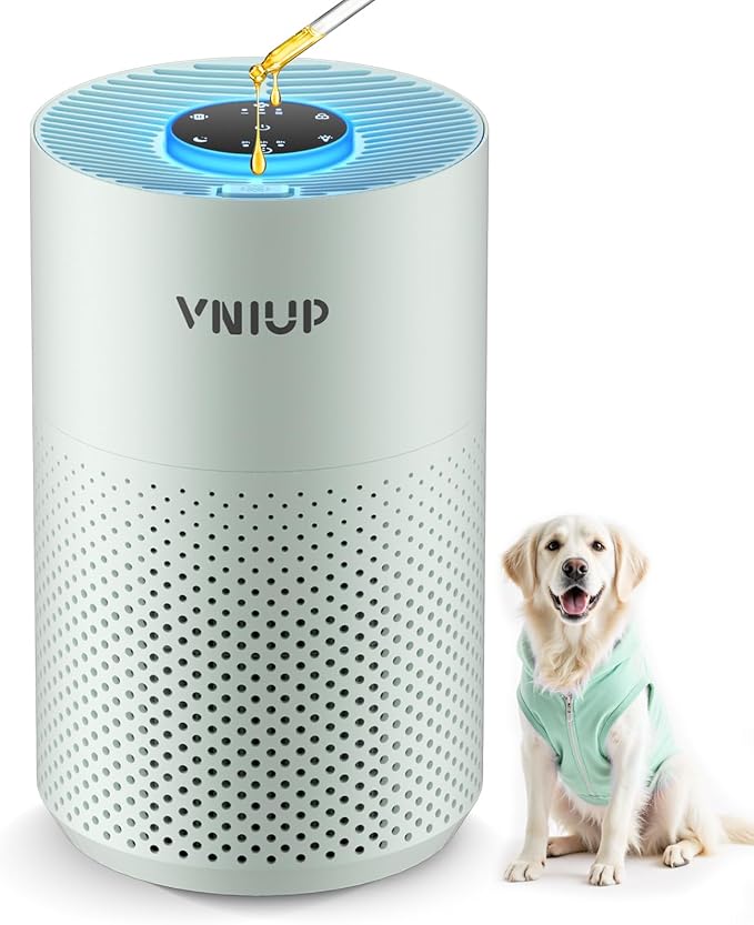 𝐍𝐞𝐰𝐞𝐬𝐭 Air Purifiers for Home Bedroom up to 800 ft², VNIUP H14 HEPA Room Air Purifiers for Bedroom with Fragrance Function, with Sleep Mode Air Cleaner for Pet Dander Odor Dust Smoke, ZQA-4000C