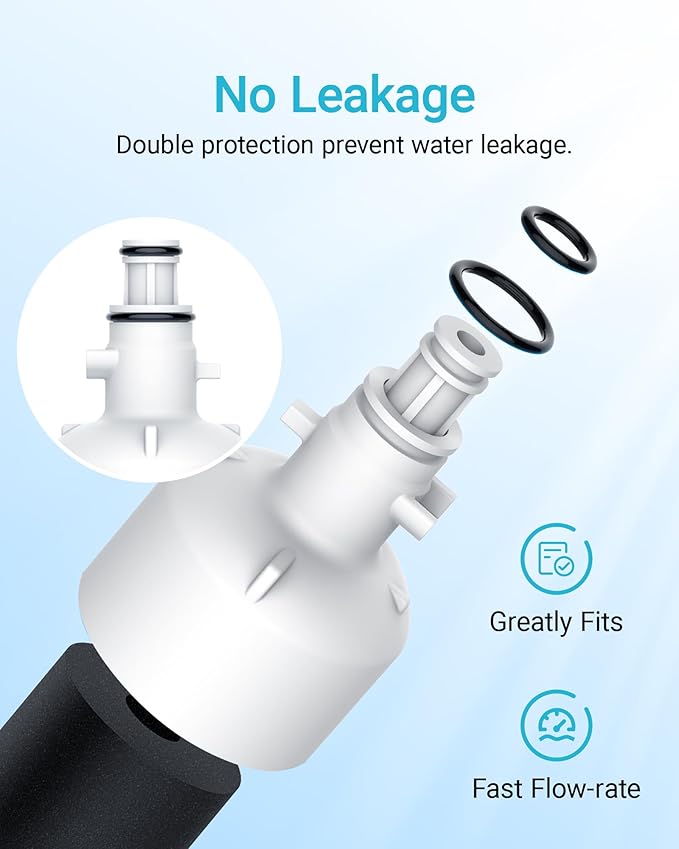 AQUA CREST 847200 Refrigerator Water Filter Replacement for Fisher & Paykel 847200, Fisher & Paykel Refrigerator Model Number E522, E422, E402, 2 Filters