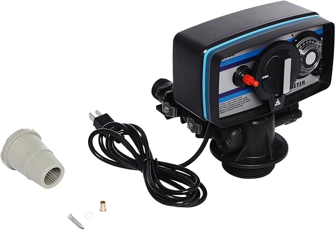 Water Softener Control Valve, 5600SM Flow Type Softening Water Softener Timer Filter Control Head Valve, 110V Automatic Digital Control Valve for Water Filter Softener Resin Tank