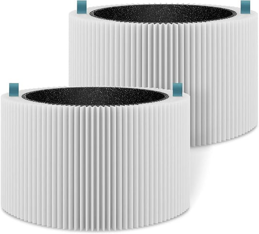 2 Pack 211i Max Replacement Filter Compatible with Blue Pure 211i Max Air Purifier, 2 Stage Filtration System of Activated Carbon Filter and H13 True HEPA Filter