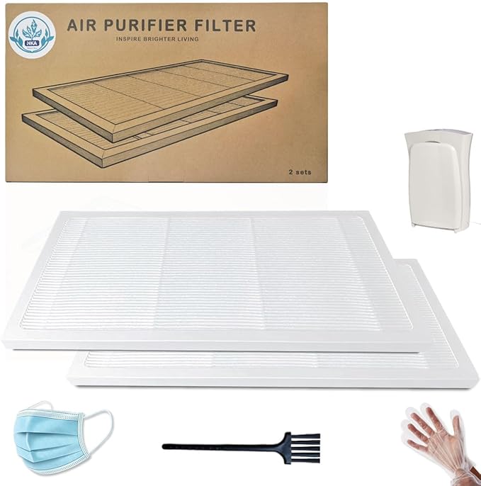 NKA 2-Pack For FAP03 True HEPA Replacement Filters Compatible with Filtrete Ultra Clean Air Purifier FAP03, Equivalent to Part FAP03 FAPF034, Size 21.18" x 11.62" x 0.75"