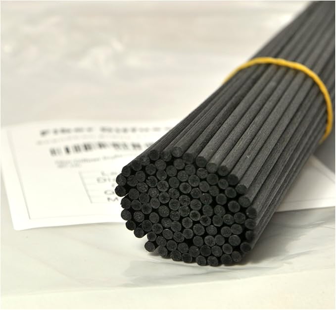 100 Pieces Fiber Reed Diffuser Replacement Refill Sticks (12" x 3mm, Black)