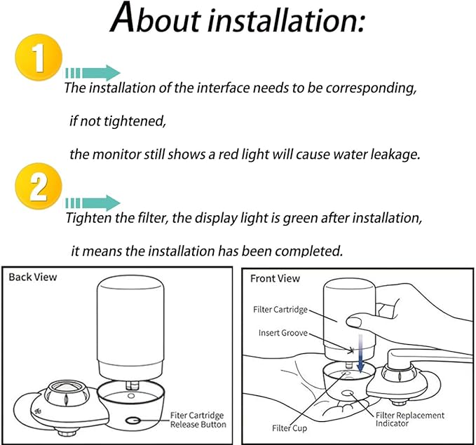 4 Pack Faucets Filters Cartridge(FR-200,FF-100)，Replacement for Brita® Faucet Filter,Water Filter Compatible with Brita® Faucet Filtration Systems- Chrome