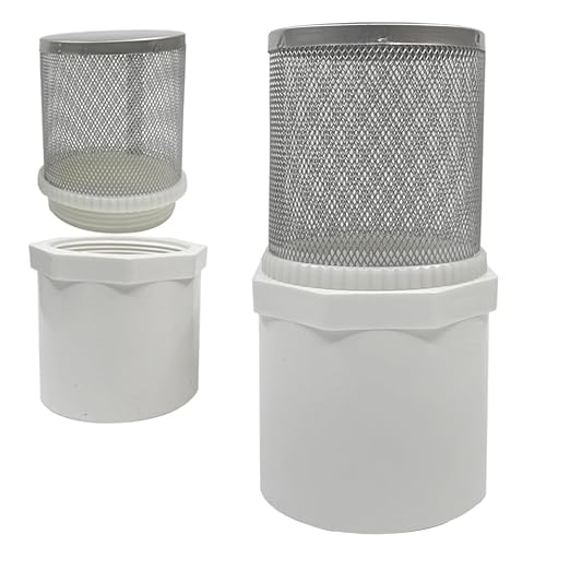2" Stainless Steel Filter Cover Connected to 2 inch/DN50 PVC Water Pipe, Suction Strainers Used to Remove Debris and Reduce Solid Entry