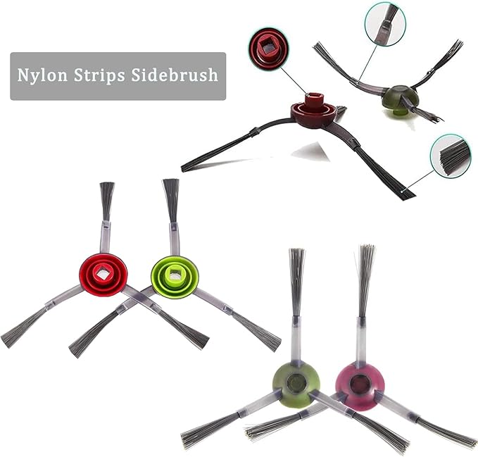 GYLBF Accessories Kit for Ecovacs Deebot X1 Omni, Replacement Parts for Ecovacs Deebot X1 Turbo Vacuum Cleaner, 1 Main Brush, 2 HEPA Filters, 4 Sidebrushes, 4 Mop Pads, 4 Dust Bags