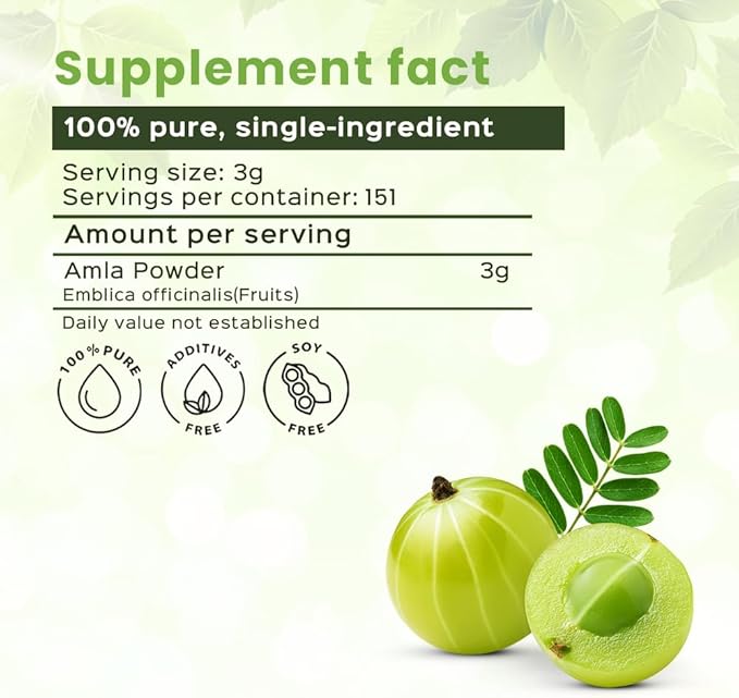 bixa BOTANICAL Amla Powder (Emblica officinalis),1 Pound (16 Oz) | Herbal Supplement Antioxidant & Immunity Booster