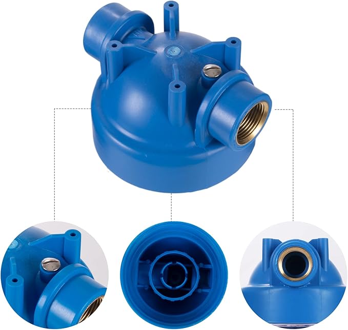 Geekpure 10-Inch Whole House Clear Water Filter Housing - 3/4" NPT Brass Port-Fit for 2.5" x 10" Filters (1)