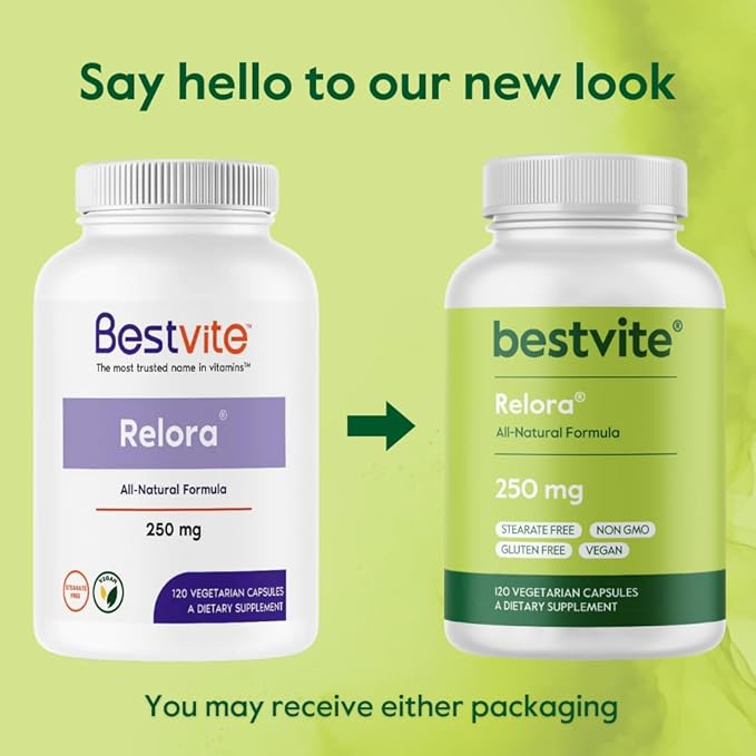 BESTVITE Filler-Free Relora 250mg (120 Vegetarian Capsules) – Clinically Researched – No Stearates – Vegan – No Fillers – Supports The Management of Occasional Stress*