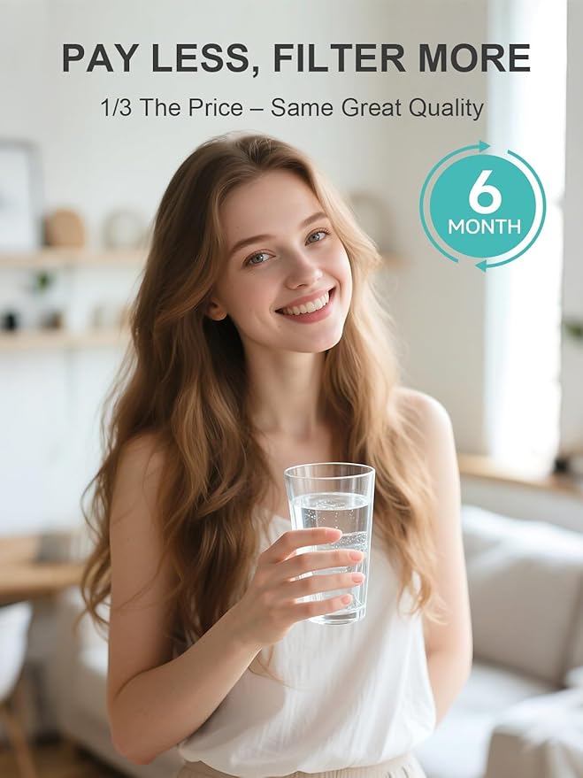 W10295370A Water Filter Replacement Compatible with Whirlpool Every-drop Filter-1 EDR1RXD1 P8RFWB2L P4RFWB Kenmore 46-9081 46-9930 W10295370 P8WB2L P5WB2L Ice Filters, 3-Pack