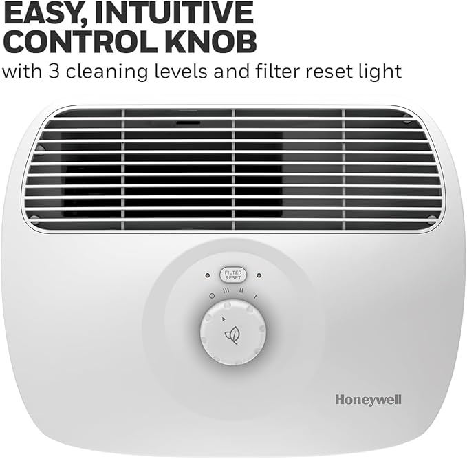 Honeywell Air Purifier for Home, 465 Ft² in 1 hour, Dual Action Filter, Reduces Dust, Pollen, Pet Dander, Odors, Smoke, Compact Allergen Reducer, White HHT270