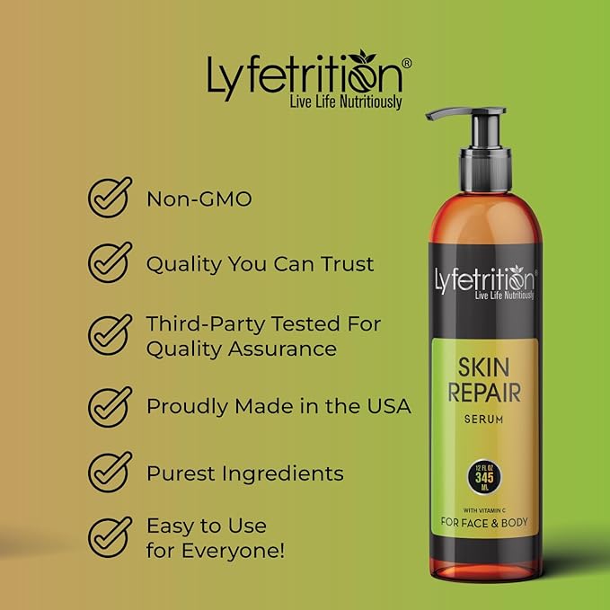 skin repair serum | 12 oz Large Bottle | Repair Acne, Allergies and Sunburn | Skin Repair Serum for Men and Women | Skin Repair Serum for All Skin Types