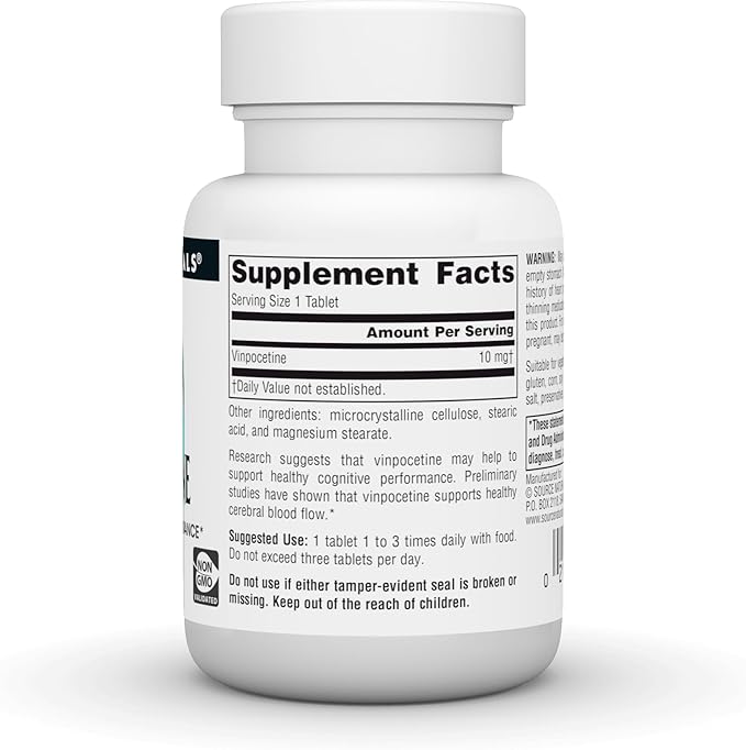Source Naturals Vinpocetine Tablets, Supports Cognitive Performance*, 10 mg - 60 Tablets