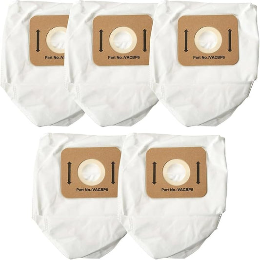 5 Pack Replacement VACBP6 HEPA Filter Bags for Atrix Ergo 8 Quart Backpack Vacuum, Replace Part VACBPAI VACBP1 VACBP36V Backpack Vacuum Bags