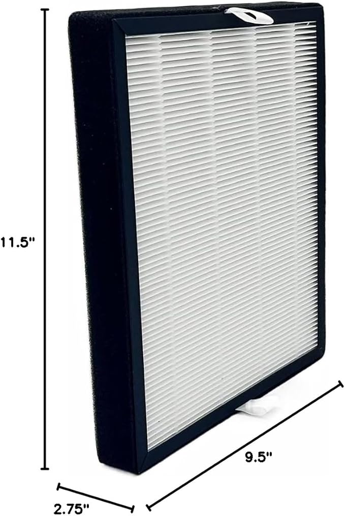 Replacement True HEPA Filters Compatible with PARTU Air Purifier BS-10, 3-Stage Filtration High-efficiency Activated carbon, 2-Pack