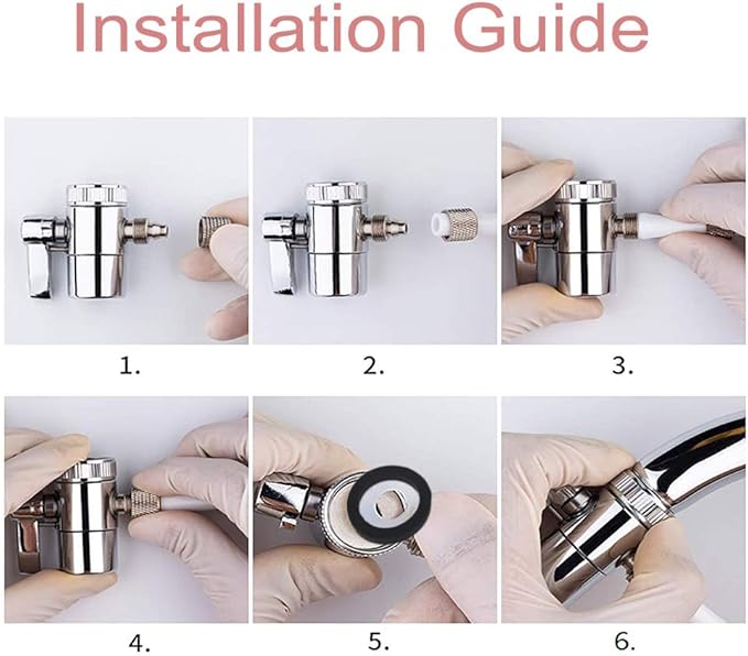 Diverter Valve With Aerator M22 Female Thread, Faucet Adapter for RO Tubing, Connector for Water Diversion, Tap for Countertop Water Filter (Fits Single Way 1/4" OD Tubing)