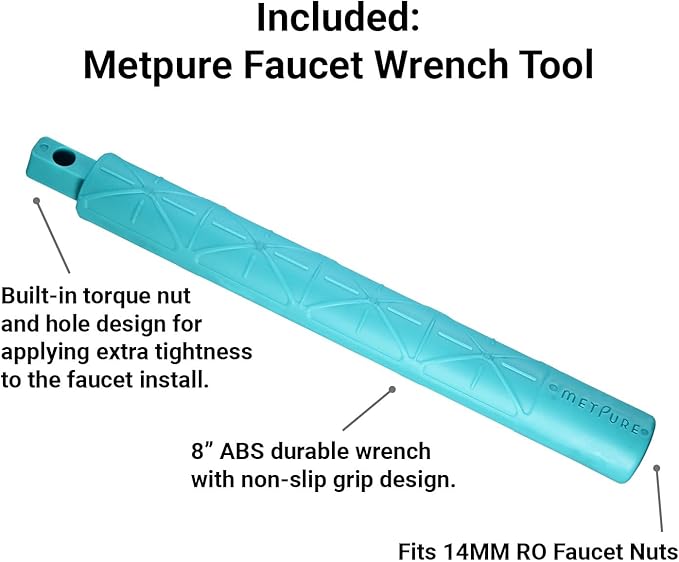 Non-airgap RO Faucet Reverse Osmosis Drinking Water Filtration System Water Dispenser Spout (Dark Oil Rubbed Bronze). Vase Style with Faucet Wrench RO-FW148. NSF Certified.