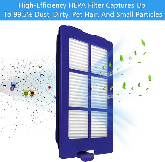 X8 Filters & Replacement Parts Kit for Eufy RoboVac X8 / X8 Hybrid – Washable & Reusable, 1 Roller Brush, 2 Side Brushes, 4 HEPA Filters – Compatible with Eufy X8 Robot Vacuum Cleaner