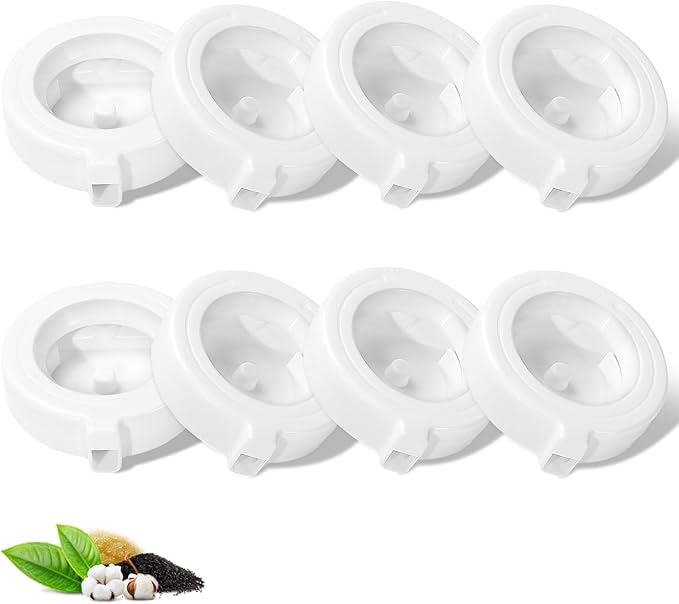 8-Pack Replacement Filters for 3L/3.6L/4.6L/6L/8L Gravity Pet Water Dispenser, Dog Water Filter Replacement, Triple Filtration Pet Fountain Filter, Water Feeder Filter for Cat and Dog