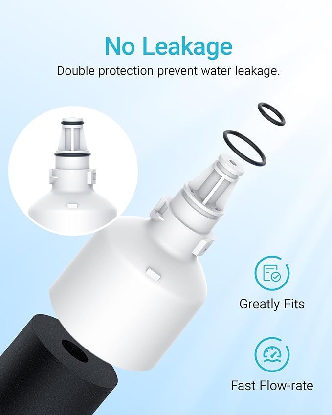 AQUA CREST 7012333/7042803 Ice Maker Water Filter, Replacement for Sub-Zero 7012333/7042803, UC-15, UC-15IP Ice Maker Water Filter, Manitowoc K00374, 2 Pack