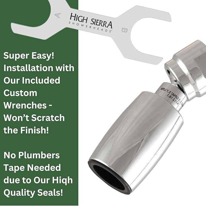 High Sierra Showerheads® - CLASSIC™ Solid Metal 2.0 GPM Award Winning, High Pressure Shower Head, Patented Nozzle Never Clogs - Oil Rubbed Bronze Finish