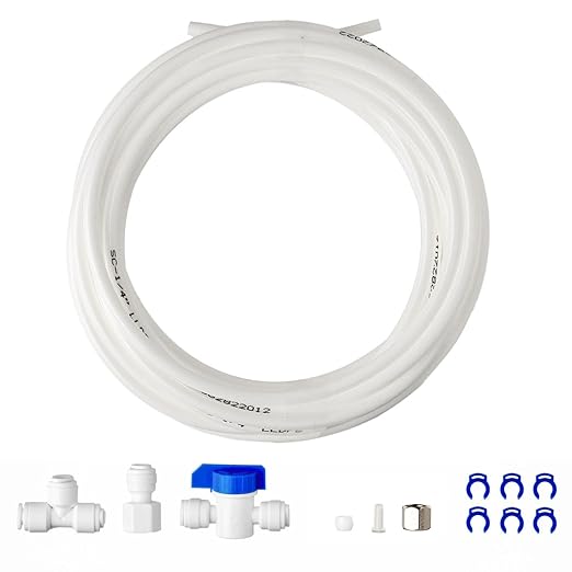 PDR-ICEK 1/4" Water Line Splitter and Reverse Osmosis Refrigerator Ice Maker Tubing