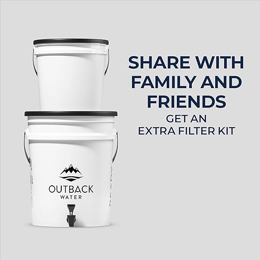 Outback Water Filter Replacement Kit for Gravity Fed Emergency Drinking System - Extra Water Filtration for Survival, Off-Grid, Disaster Preparedness, & Camping Gear, Bug Out Kit