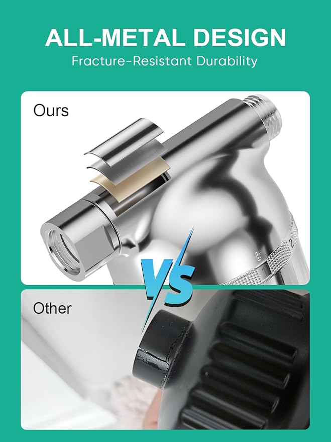 Cobbe Shower Filter | All-METAL Joint | 99% REMOVAL Shower Head Filter for Hard Water, Heavy Metals, Chlorine and Harmful Substance, Improve your skin and hair - Chrome