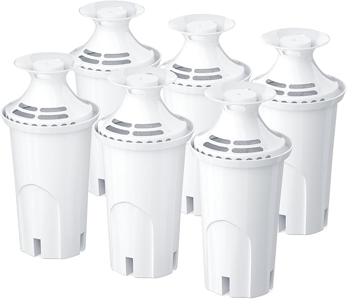 Water Filter Replacements Fit for Brita Pitchers and Dispensers Compatiable with Bri-ta Filter Replacement Fit for Brita Water Pitcher Classic OB03, 35557 Mavea 107007, and More, 6 Count By BOGDA