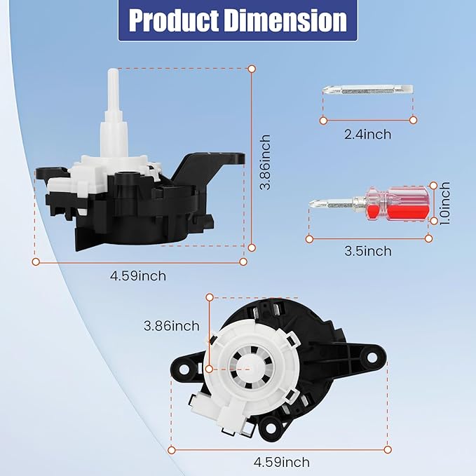 W11036111 W11412297 Diverter Valve Motor for Whirlpool Kitchen-aid Dishwasher WDT750SAKZ0 WDT970SAKZ1, Replace W11412297 W11690882, OEM Diverter Valve Motor Replacement Part