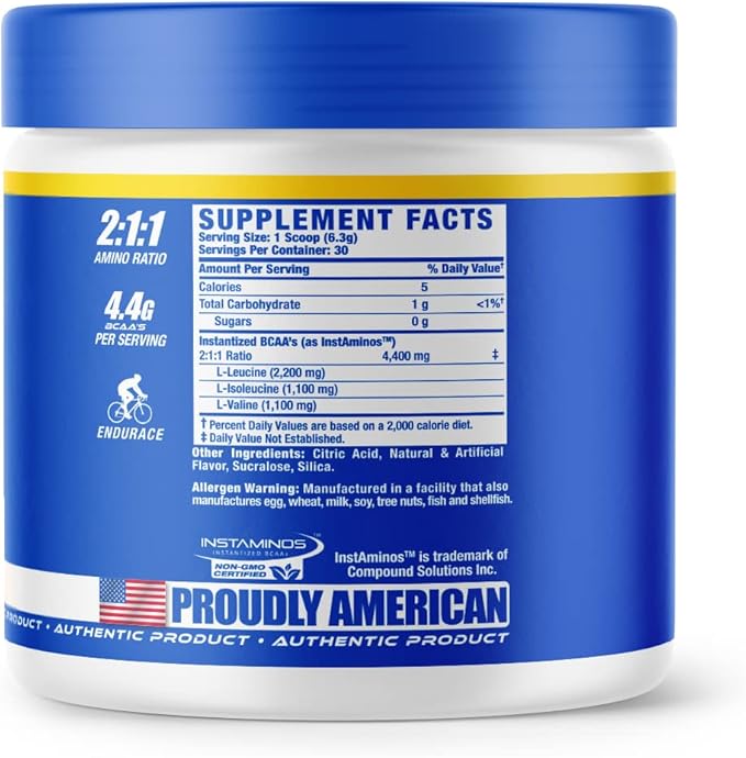Ronnie Coleman Signature Series 30 Servings, XS BCAAs Amino Acids Powder with EAAs, Sugar Free Hydration Drink and Muscles Recovery Supplements, Green Apple Flavored Post Workout Powder